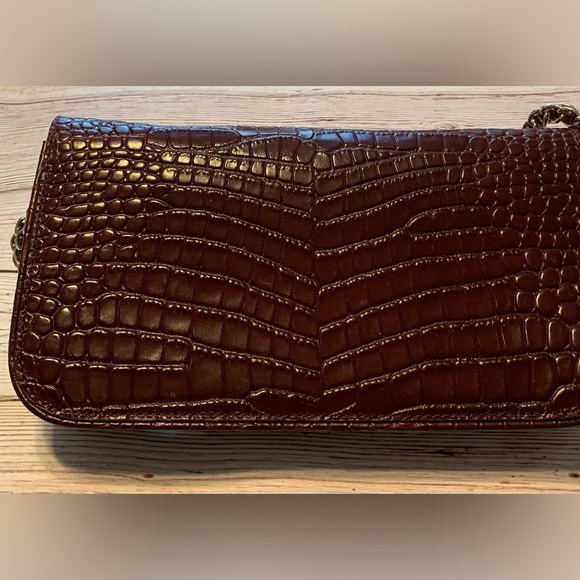 SOLD- Vintage Donna Karan DKNY oversized Clutch Purse with Chain Strap - Picture 3 of 12